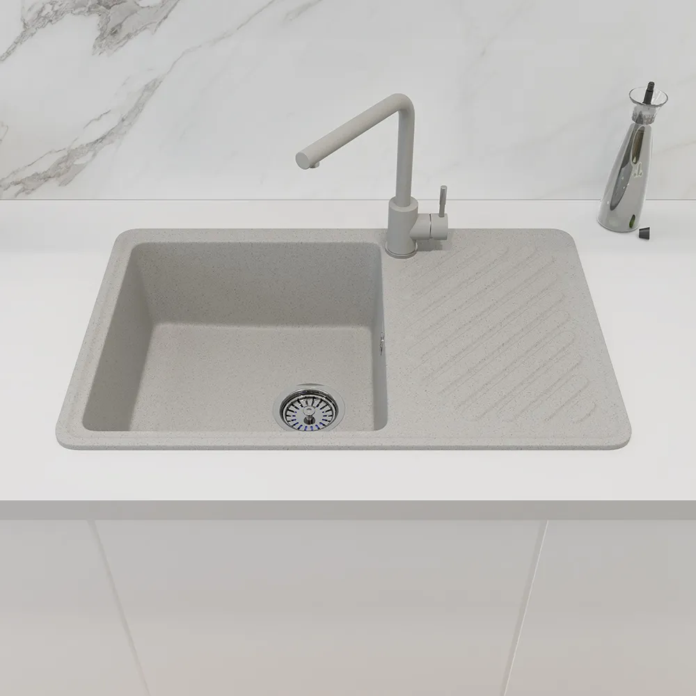 Смеситель для кухни GranFest Z-5411, серый