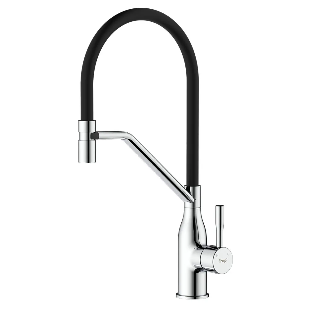 Смеситель для кухни с гибким изливом и режимом душ FRAP F4497, хром