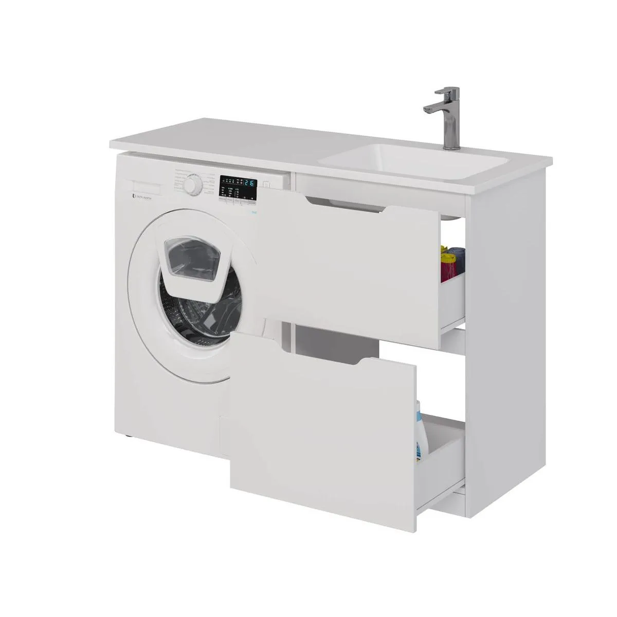 Тумба с раковиной напольная Dreja Bona 60 см, белый