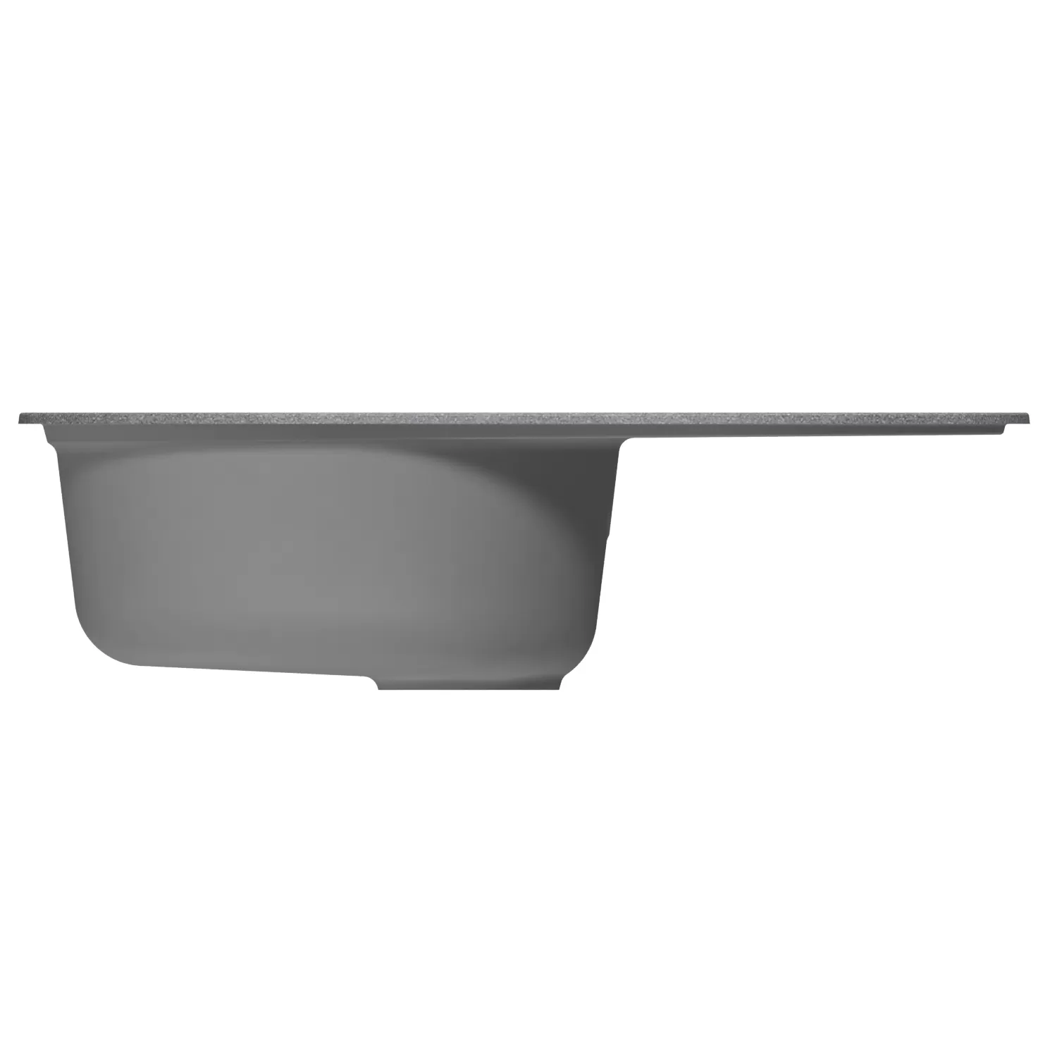 Мойка MIXLINE ML-GM16 овальная с крылом  графит (342) 730*460*180мм NEW (551932)