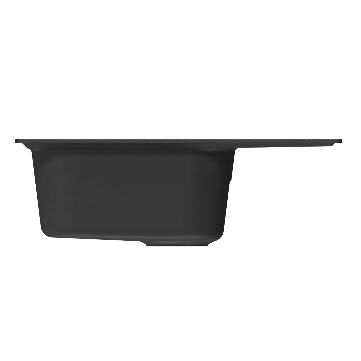 Мойка MIXLINE ML-GM18 с крылом  ультра-черная (344) 640*490*190мм NEW (551978)