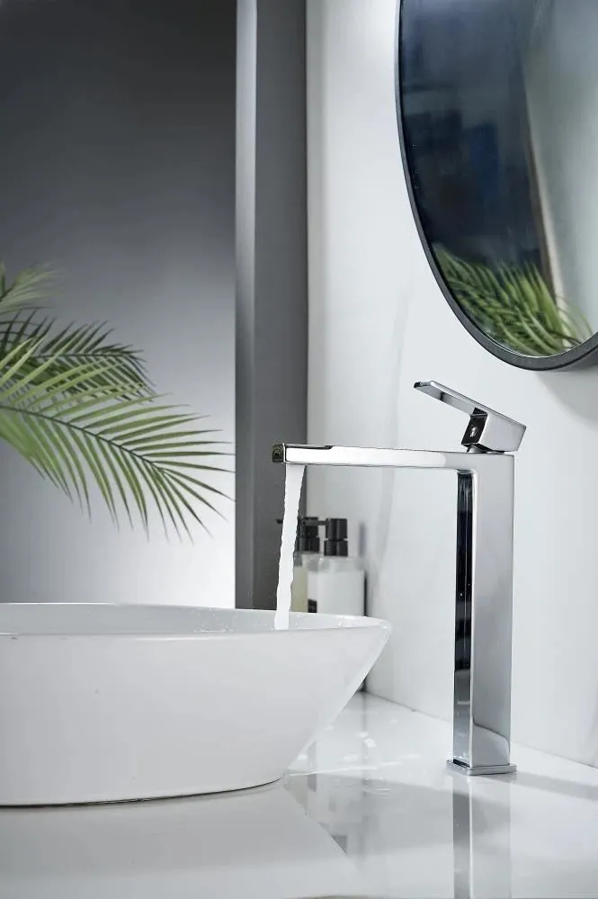 Смеситель для раковины высокий Knotlor KN-24, хром