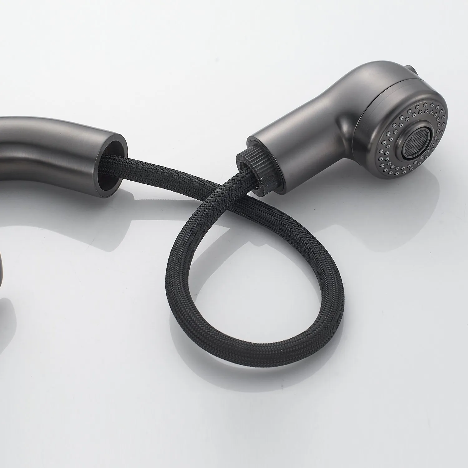 Смеситель для раковины многофункциональный Raffine F291T, оружейная сталь