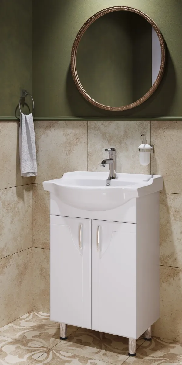 Sanita ИДЕАЛ Тумба 820*520*330, бел (комплектуется с умыв Real 56)