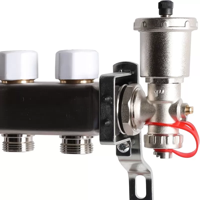Коллектор Rommer 1"x3/4" на 11 контуров с расходомерами в сборе (нерж. сталь) (RMS-1210-000011)