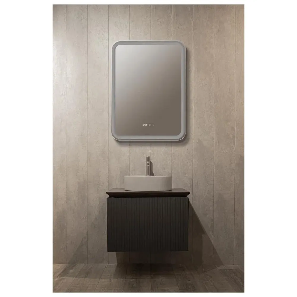 Зеркало-шкаф Silver Mirrors Фиджи BLACK 60 - 4.2 правый (часы, ТХ, сенсорный выключатель)