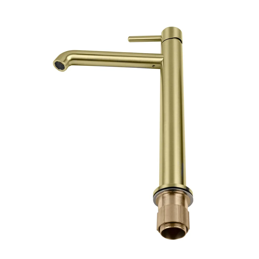 Смеситель для раковины высокий FILARETE Roun FL6020MG, матовое золото