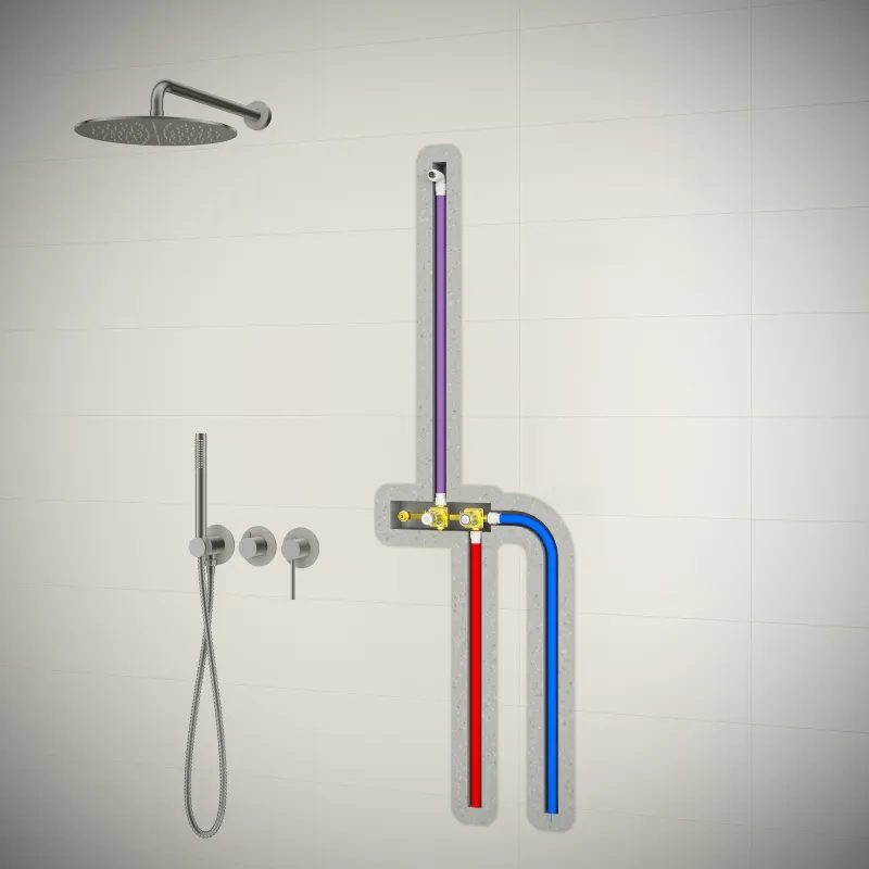Душевая система встроенная Timo Saona розовое золото (SX-2349/19SM)