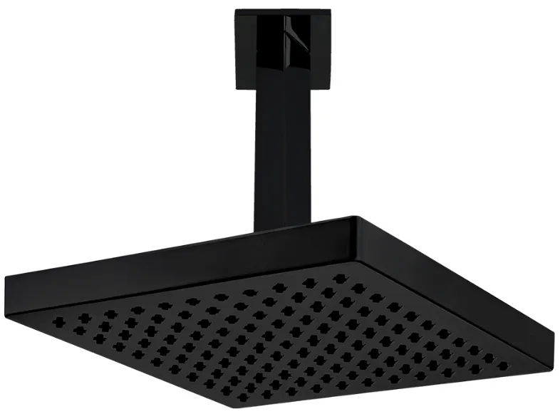 Квадратный E.C.A. TIERA верхний душ 200x200мм матовый черный 102145032C1EX