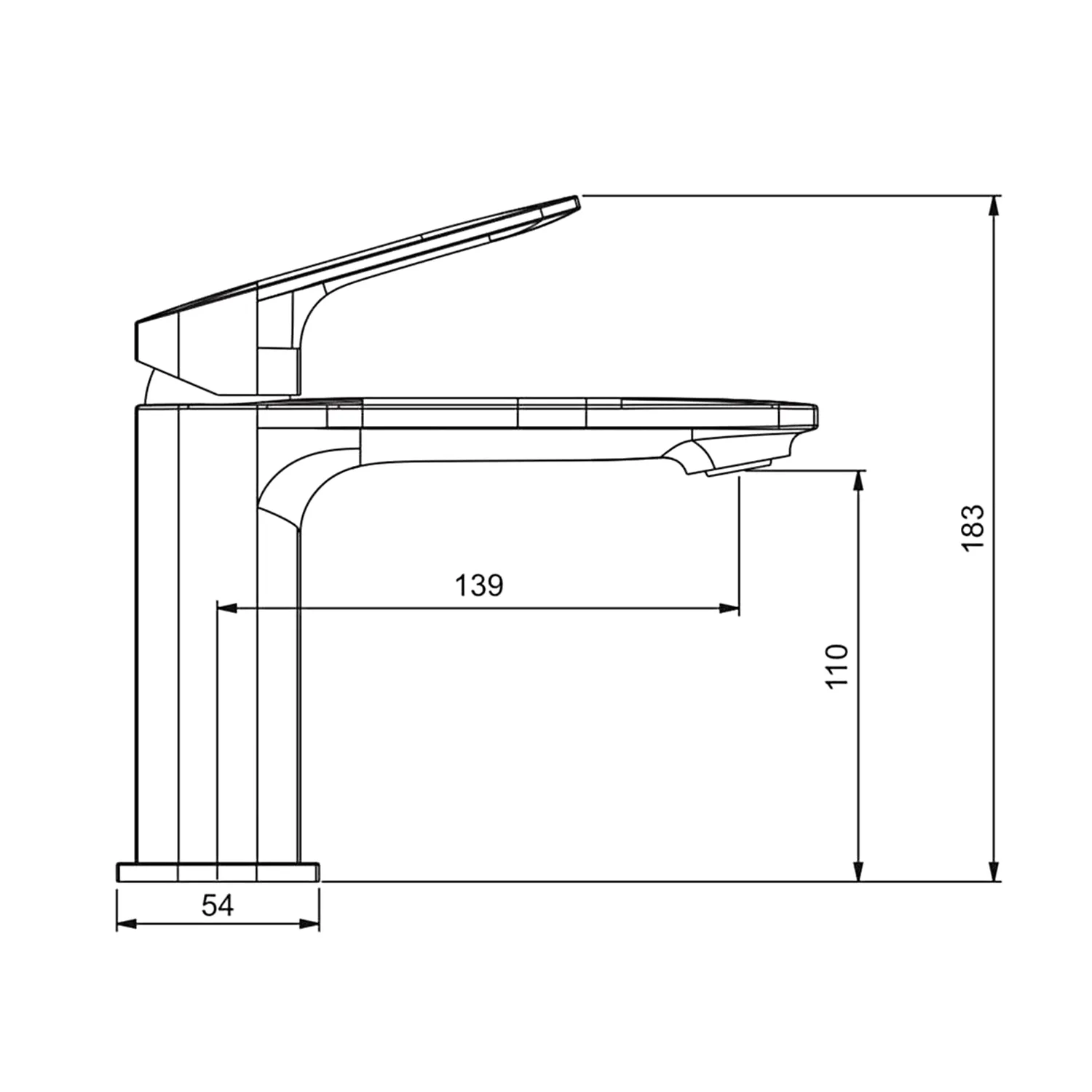 Смеситель для раковины Gappo G1028, хром
