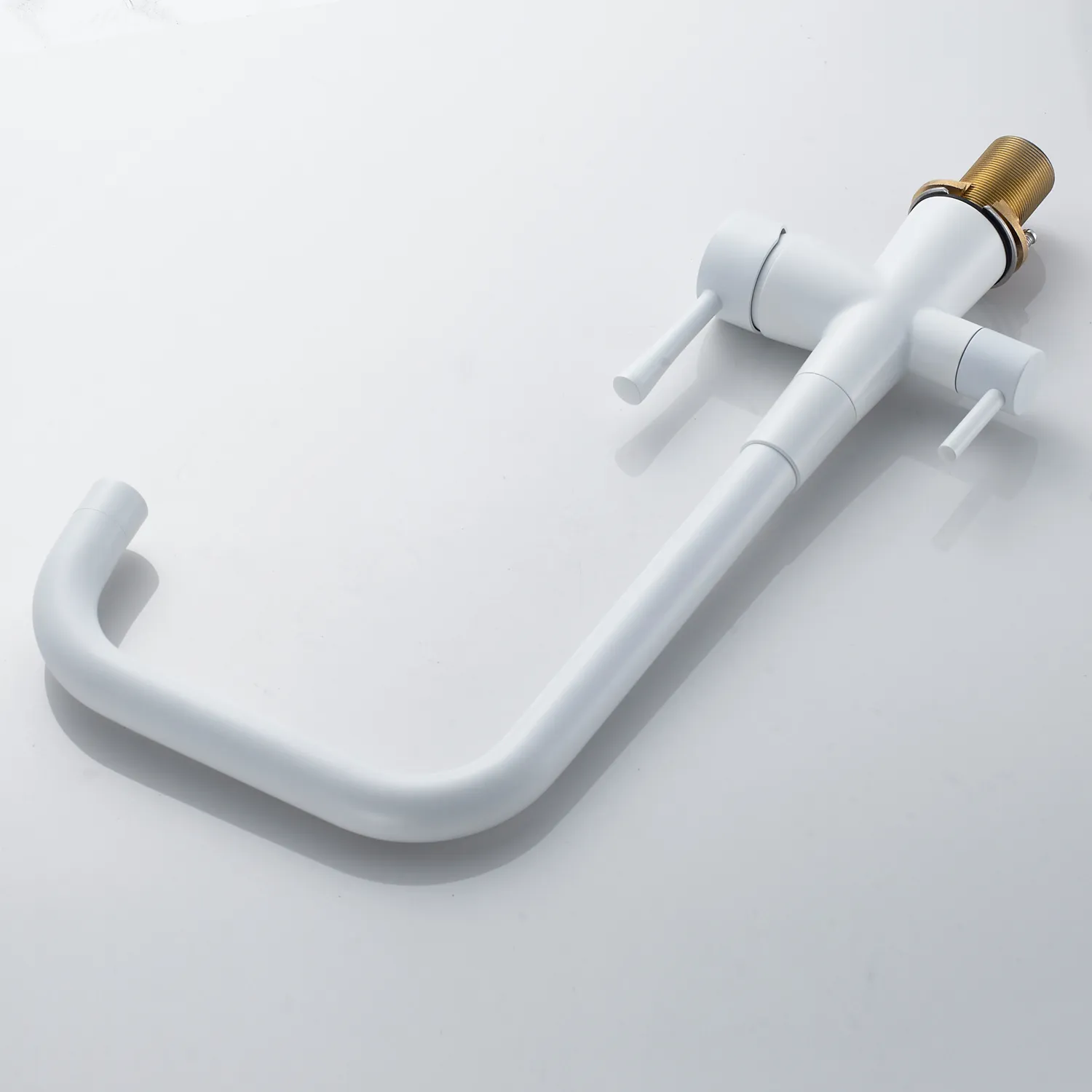 Смеситель для кухни с подключением фильтра Shevanik S528C, белый