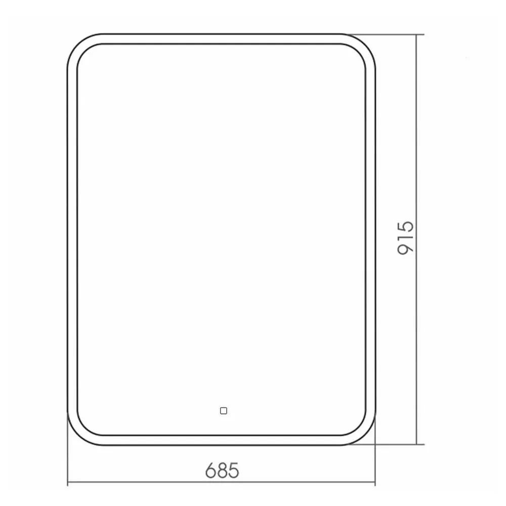 Зеркало Silver Mirrors Стив 685х915 вертикальный (сенсорный выключатель)