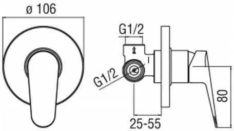 Смеситель для душа NOBILI Blues BS101108CR