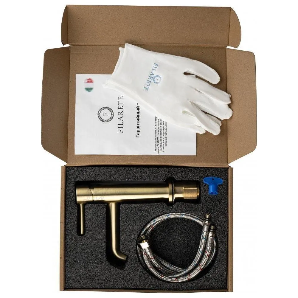 Смеситель для раковины FILARETE Roun FL5020MG, матовое золото