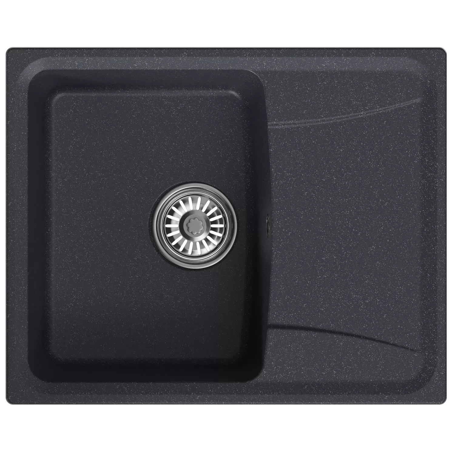 Мойка MIXLINE ML-GM26 с крылом  антрацит (343) 580*470*190мм NEW (552086)