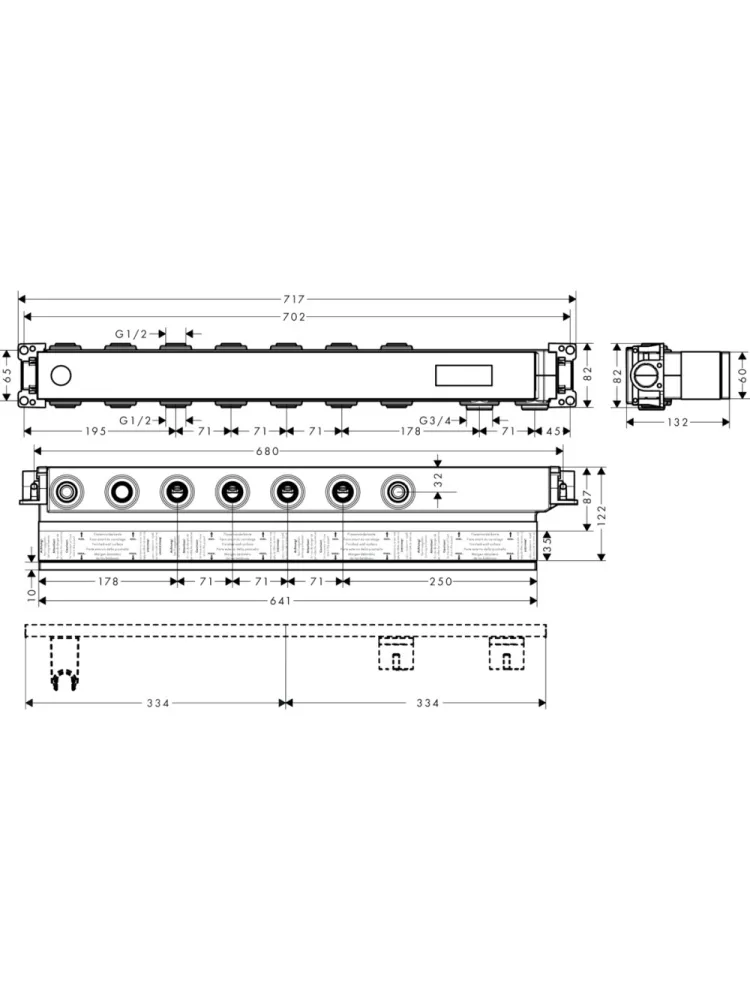 15358000S Set HG RainSelect термостатический смеситель для душа (15358000+15313180)