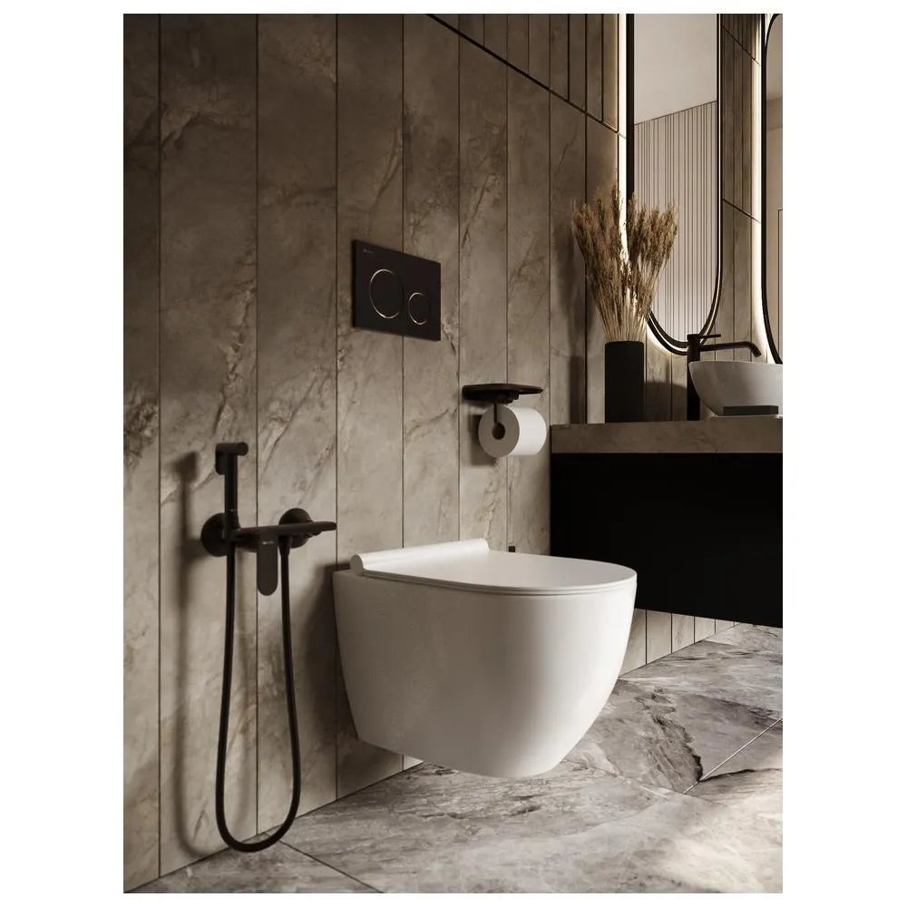 Гигиенический душ со смесителем Knotlor FHS01S0BL, черный