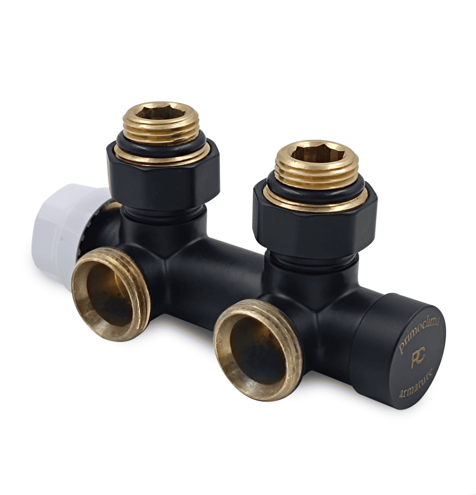 Узел нижнего подключения Primoclima Armature термостатический угловой правый 1/2