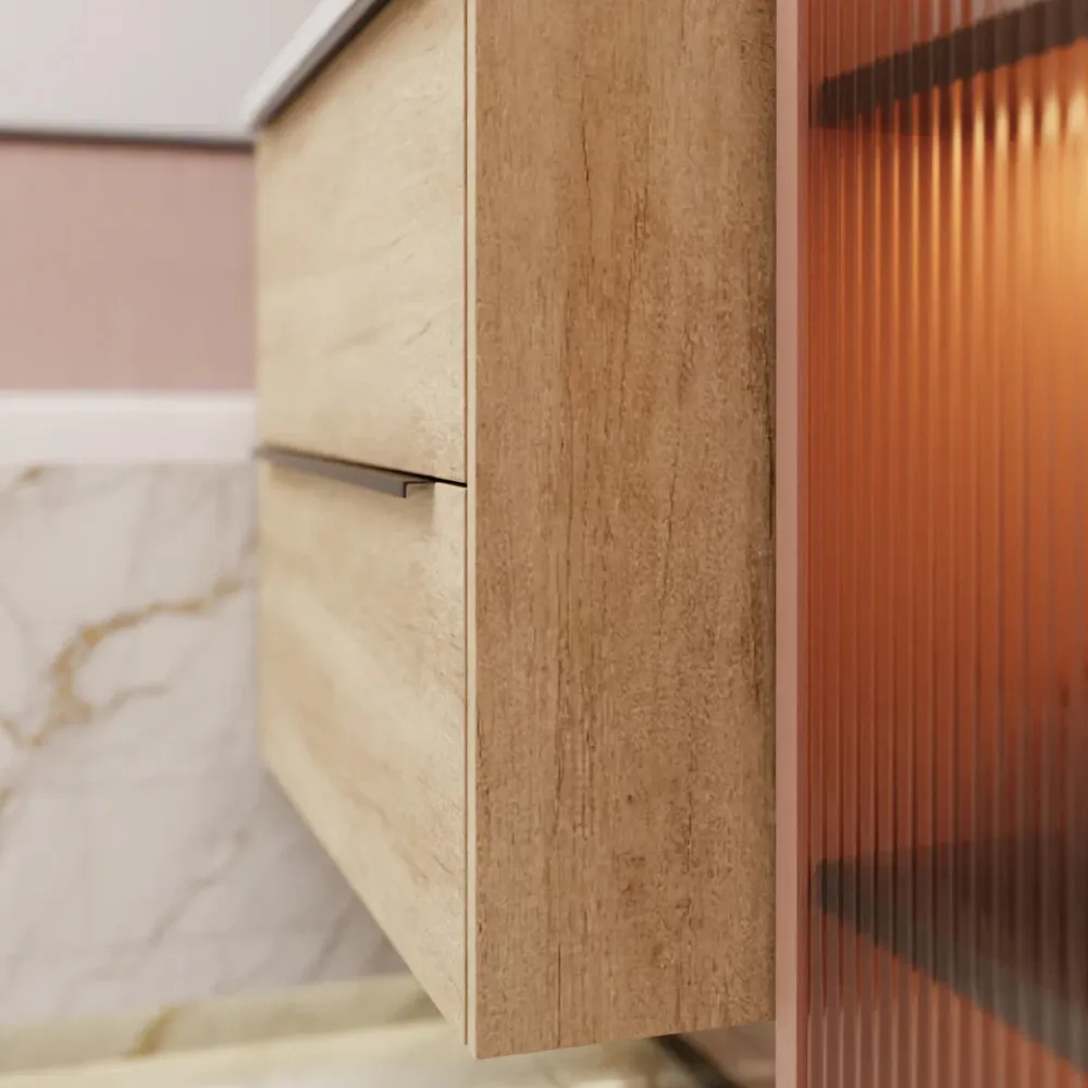 Тумба под раковину подвесная La Fenice Tesoro FNC-01-TES-DNN-80-2, натуральный