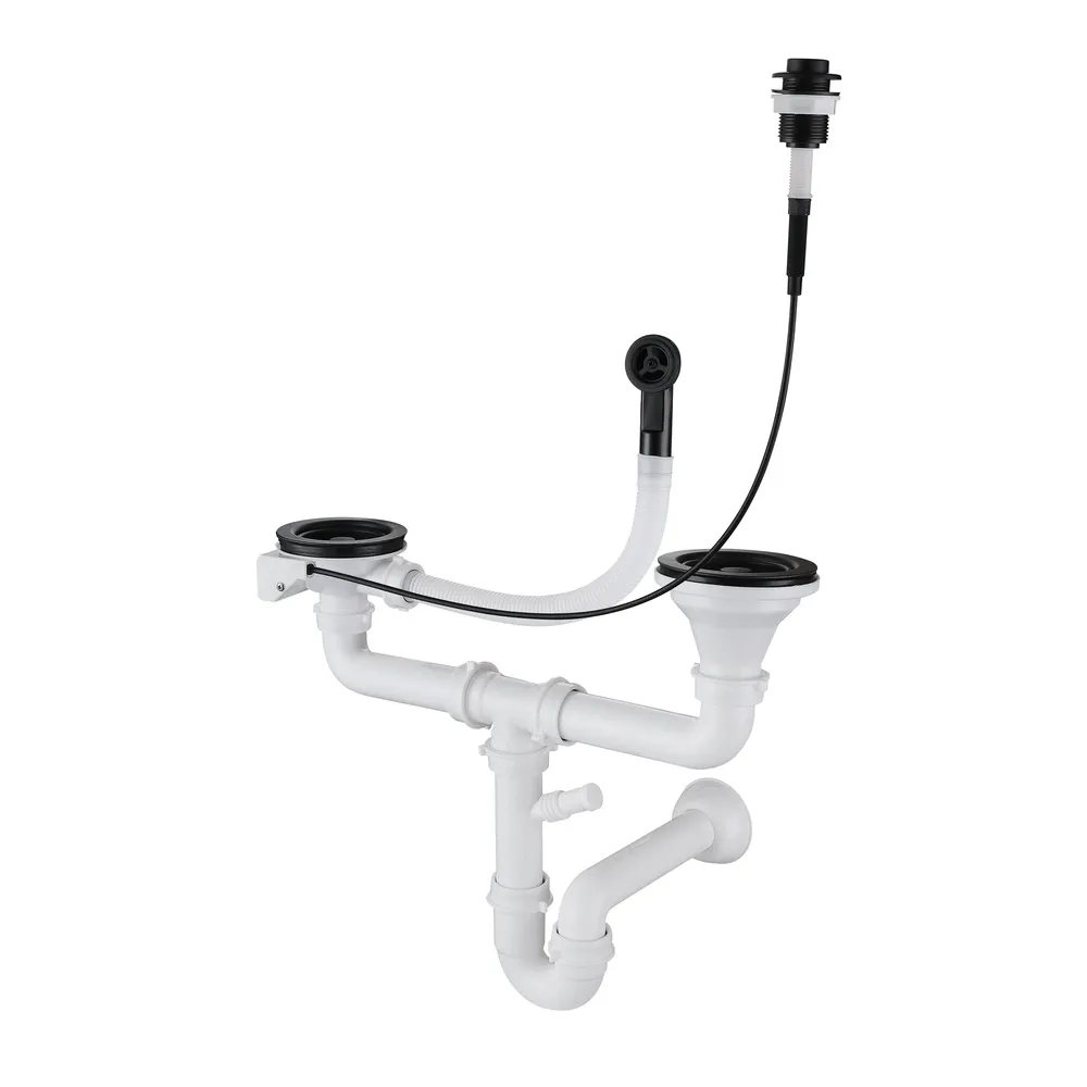 Сифон для кухонной мойки Rivelato 13G14PB4-P2A, черный