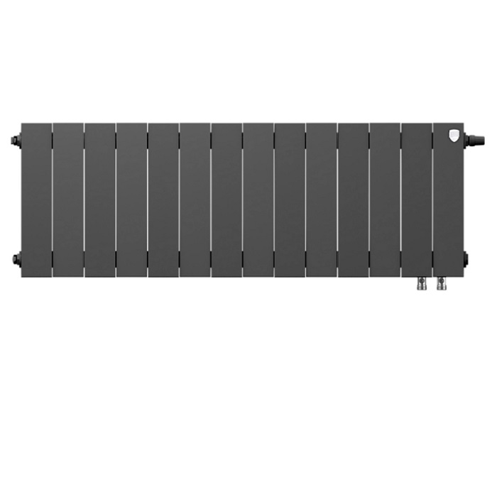 Биметаллический радиатор Royal Thermo PianoForte 300 Noir Sable VDR/14 секций с нижним подключением