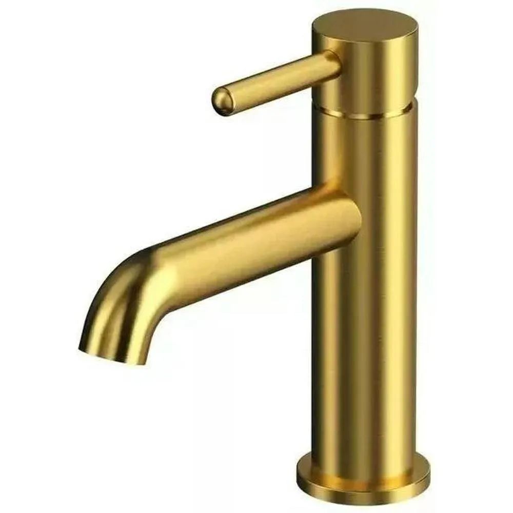 Смеситель для раковины Grocenberg GB2099GL, золотой брашированный