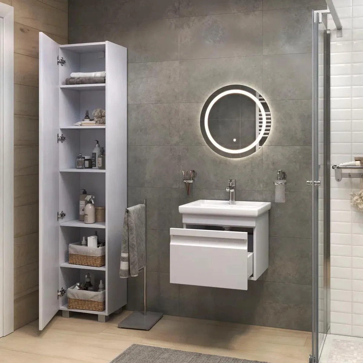 Тумба с раковиной подвесная VIGO Holly 038, 50 см