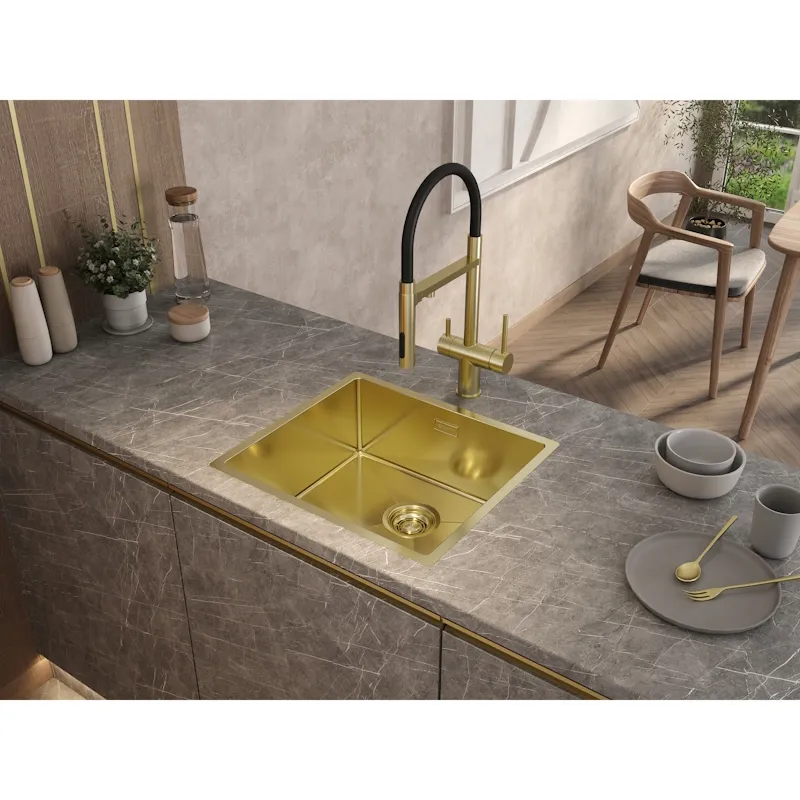 Кухонная мойка Grandex Aqua Proline 5040601, золото