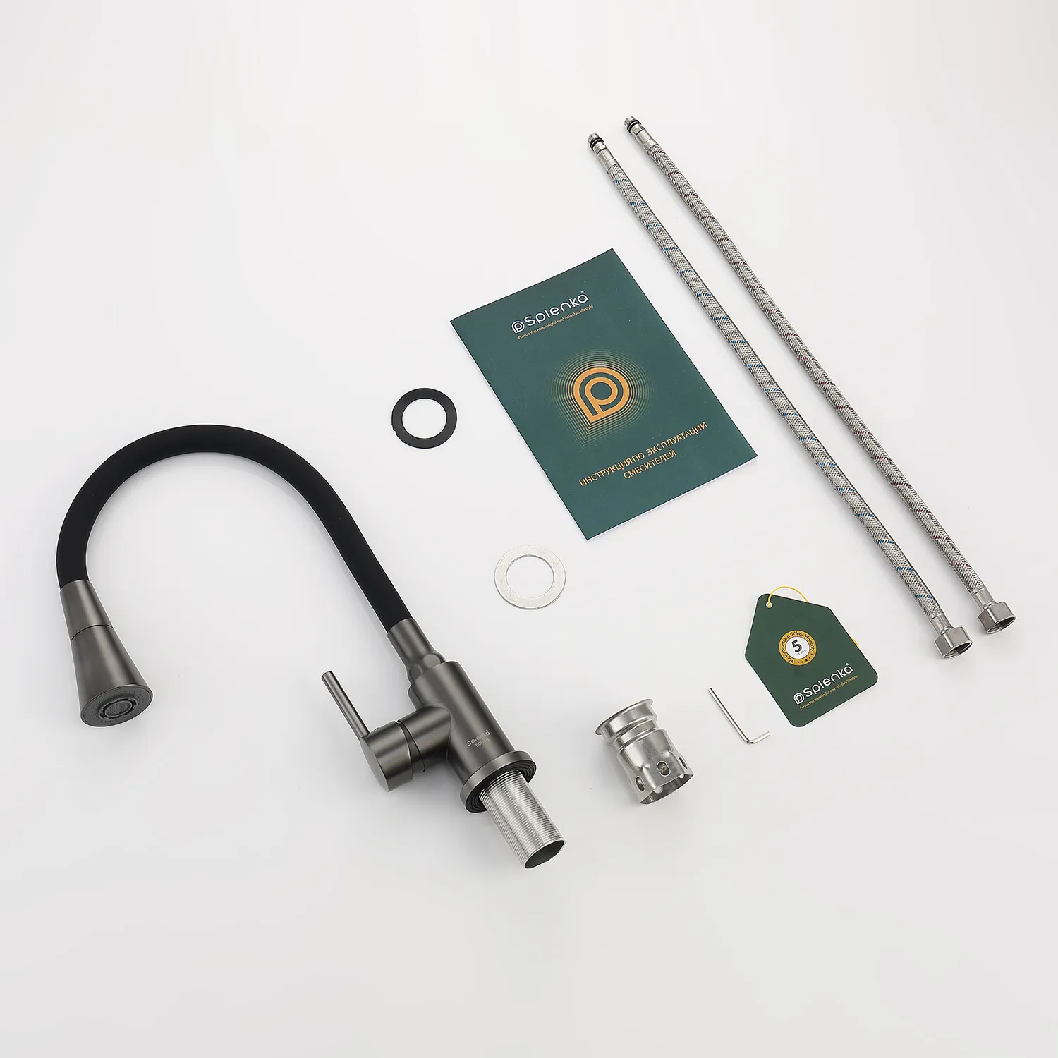 Смеситель Splenka для кухни с гибким изливом (S201.4306.09)