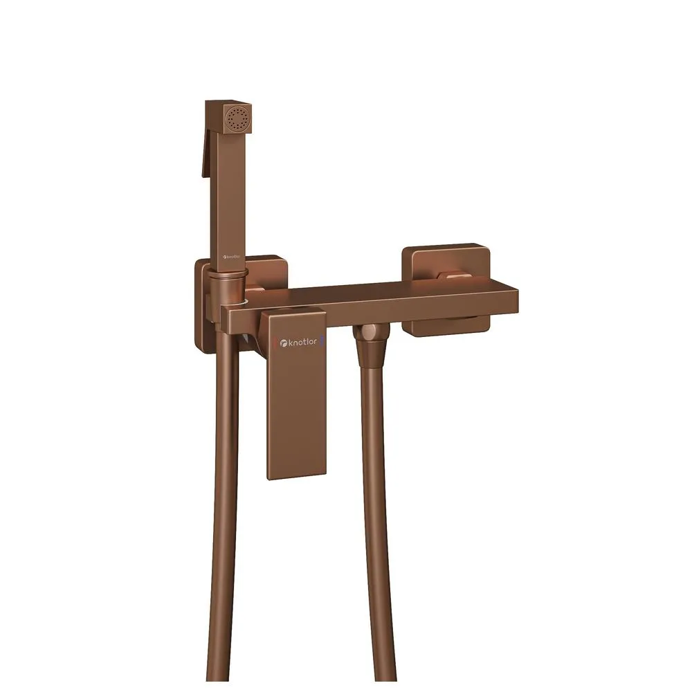 Гигиенический душ со смесителем Knotlor FHS02S0RB, бронза