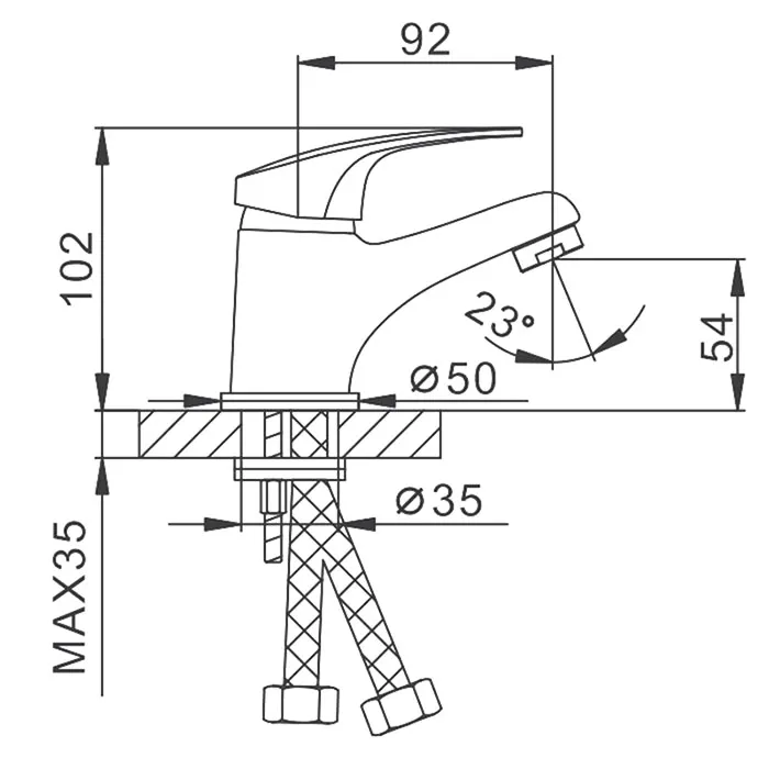 Смеситель для раковины Frap F1039-B, хром