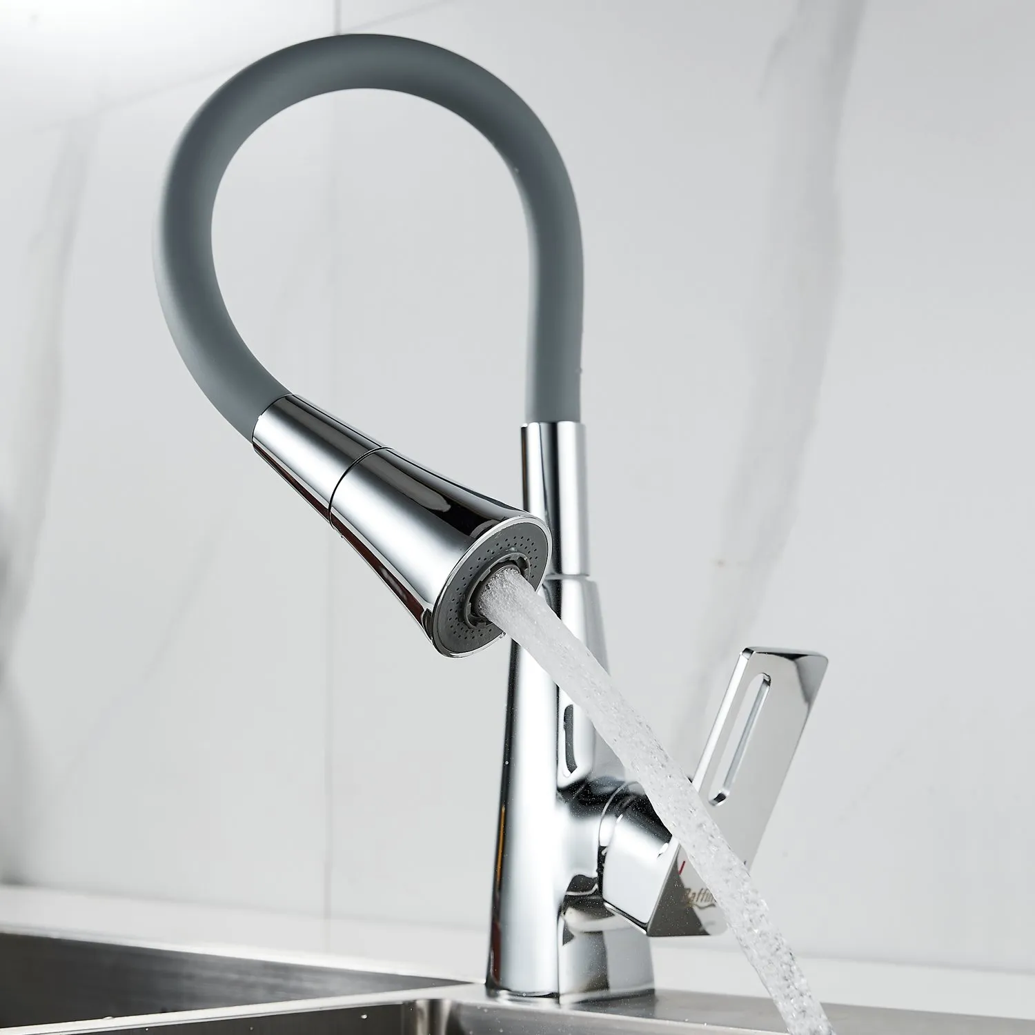 Смеситель для кухни с гибким изливом Raffine F313-9, хром