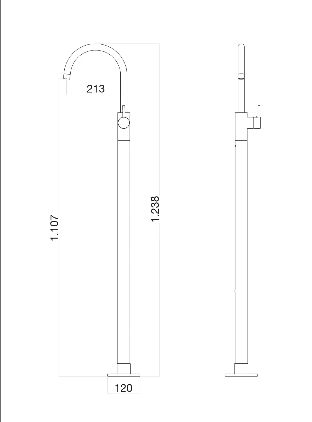 Смеситель для раковины Webert Rimini RI832101015, хром