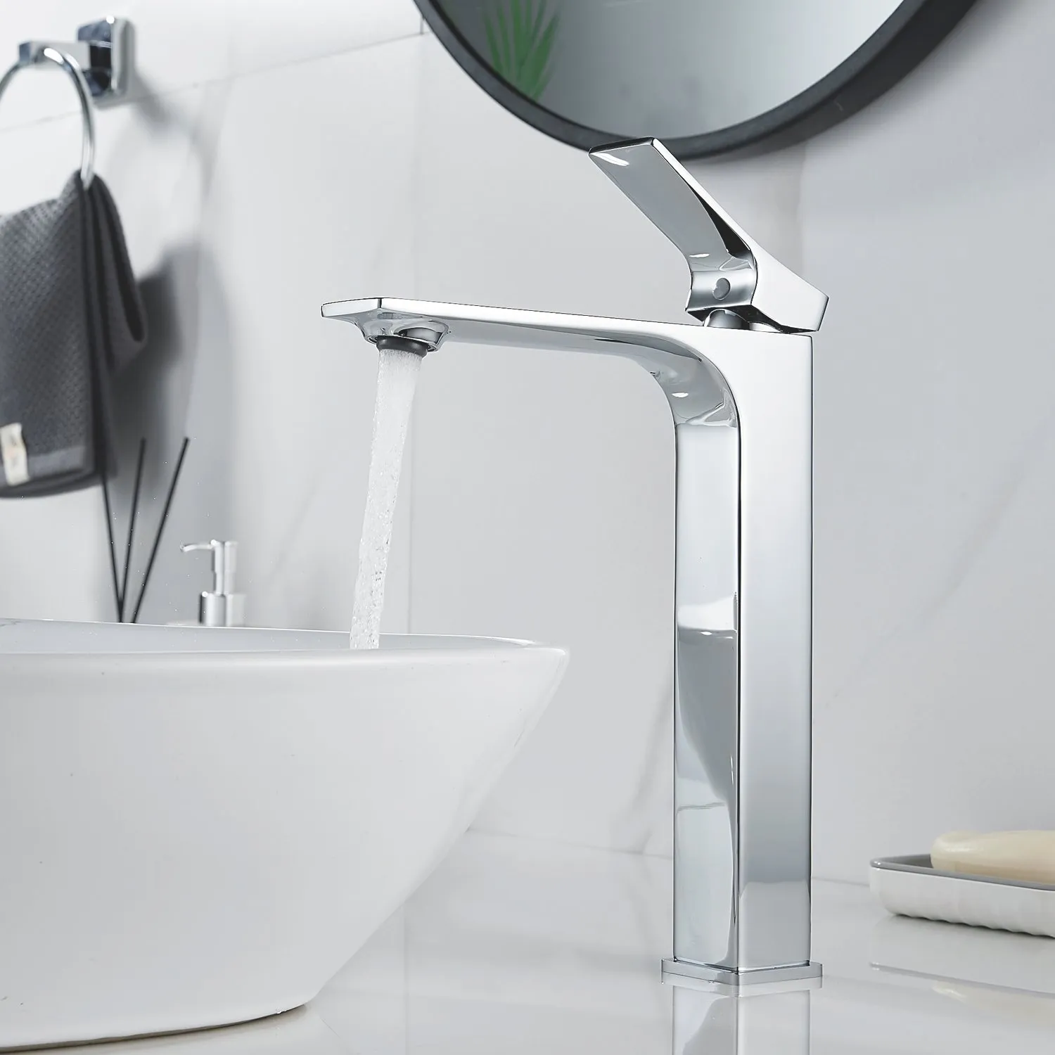 Смеситель для раковины высокий Shevanik S6111, хром