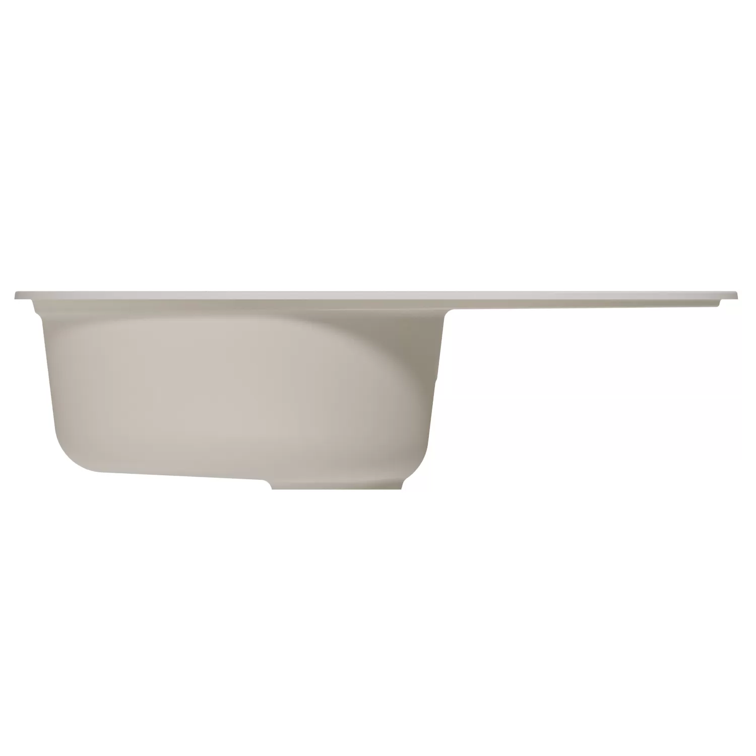 Мойка MIXLINE ML-GM16 овальная с крылом  белая (331) 730*460*180мм NEW (551930)