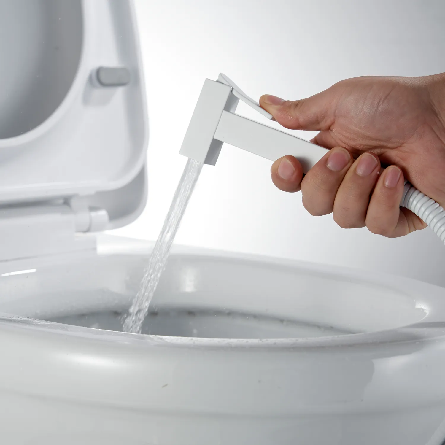 Гигиенический душ с термостатом Rose R965C, белый