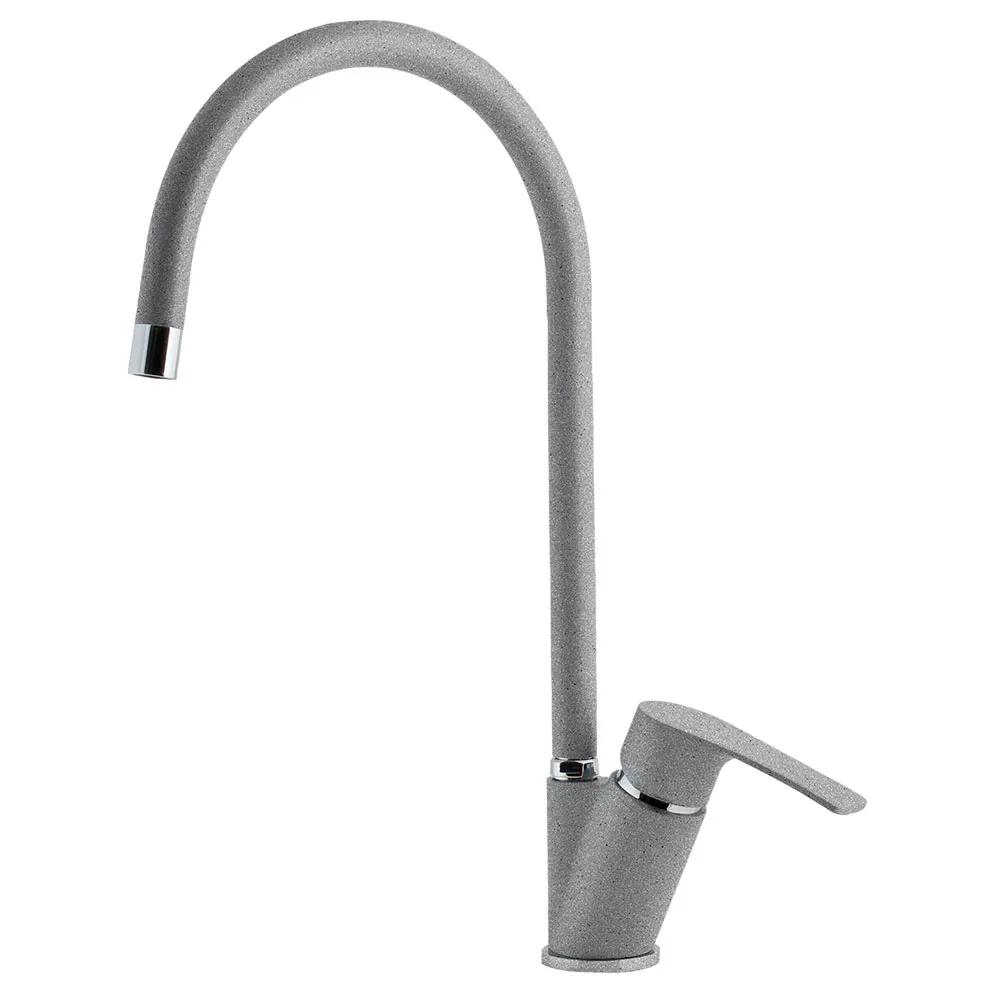 Смеситель для кухни GranFest 5023, серый