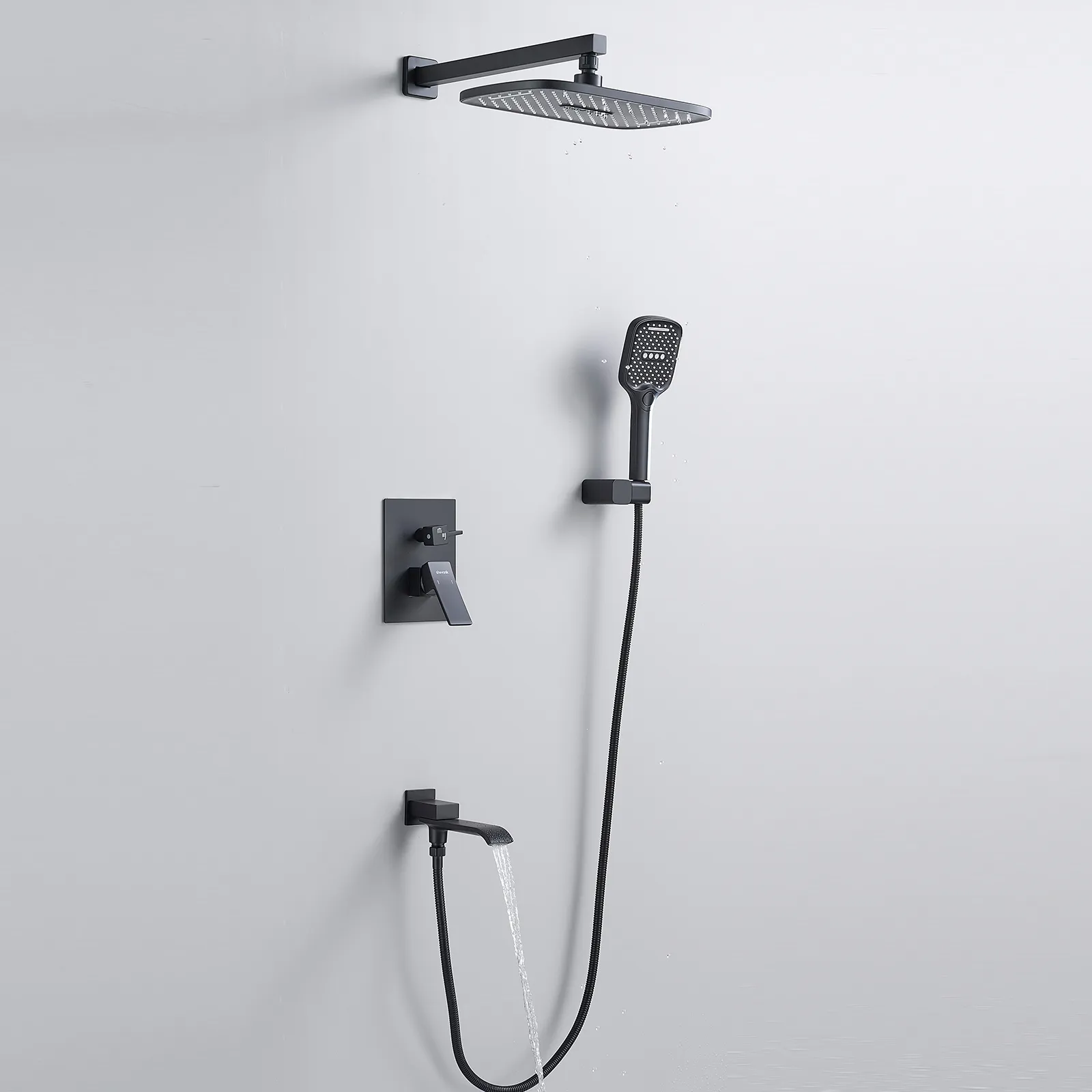 Душевая система встраиваемая Shevanik S4035H, черный