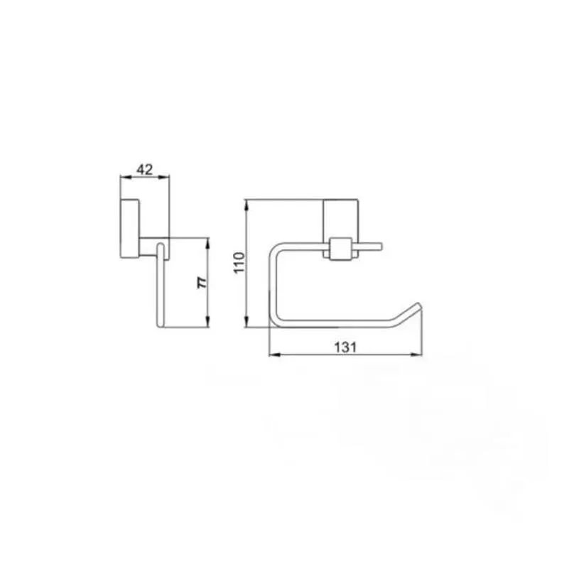 Держатель для туалетной бумаги D-Lin D241330, хром