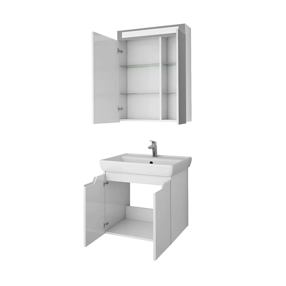 Тумба под раковину подвесная Dreja Q(D) 70 см, белый