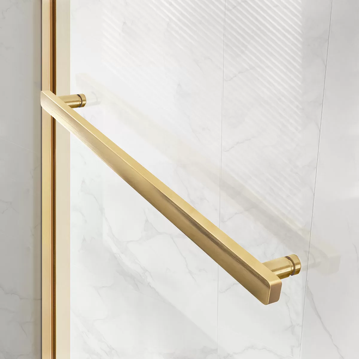 Душевая дверь Vincea Slim Soft (VDS-1SS110CLG) 1100х2000 мм, брашированное золото, стекло прозрачное