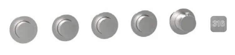 Смеситель для душа Almar Water Control Modular, на 4 потребителя, Stainless Steel AISI 316 (E180440.316)