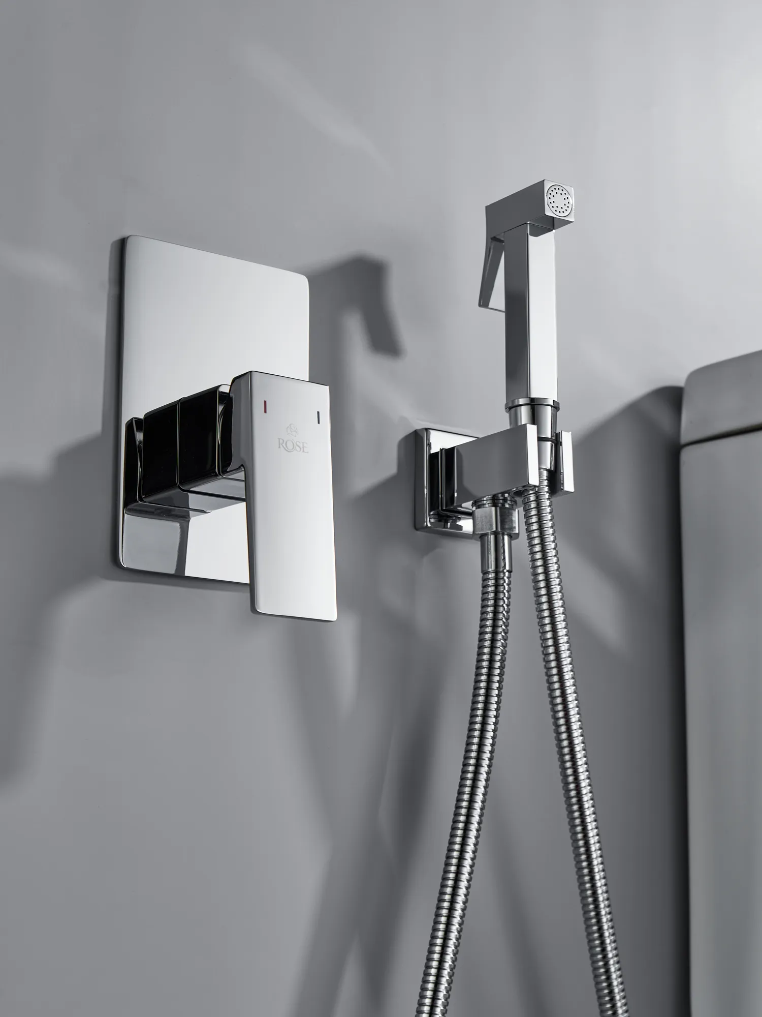 Гигиенический душ со смесителем Rose R2805, хром