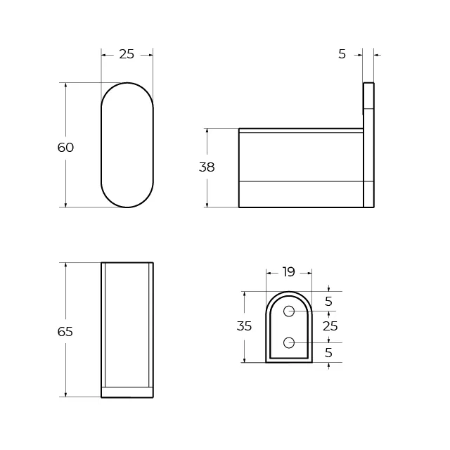 Крючок Cezares Stylus, брашированное золото (STYLUS-HK-BORO)