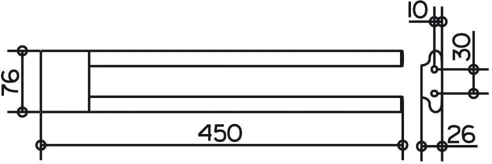 Полотенцедержатель двойной 450 мм Keuco Edition 400 11518010000