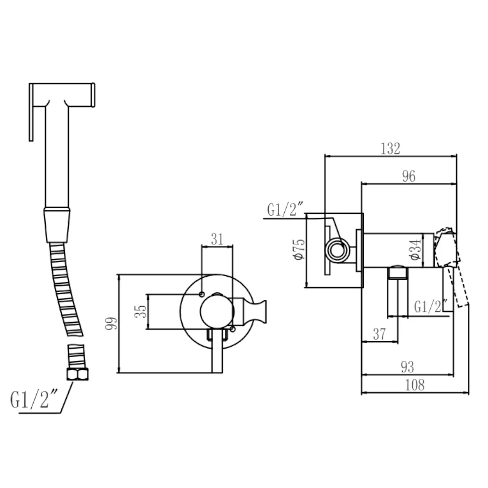 Смеситель для биде Savol S-FXQ003Q