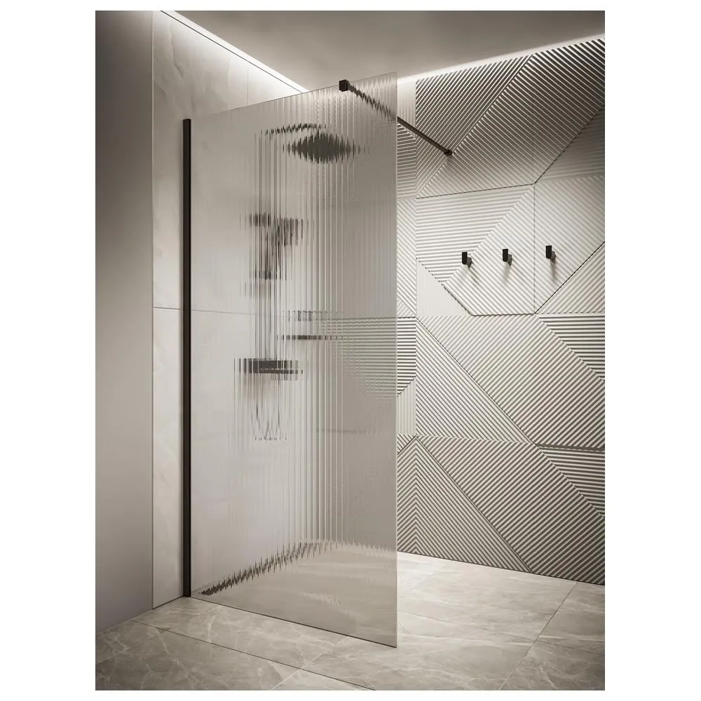 Душевая перегородка Knotlor WI100CG1BL 100х200, черный