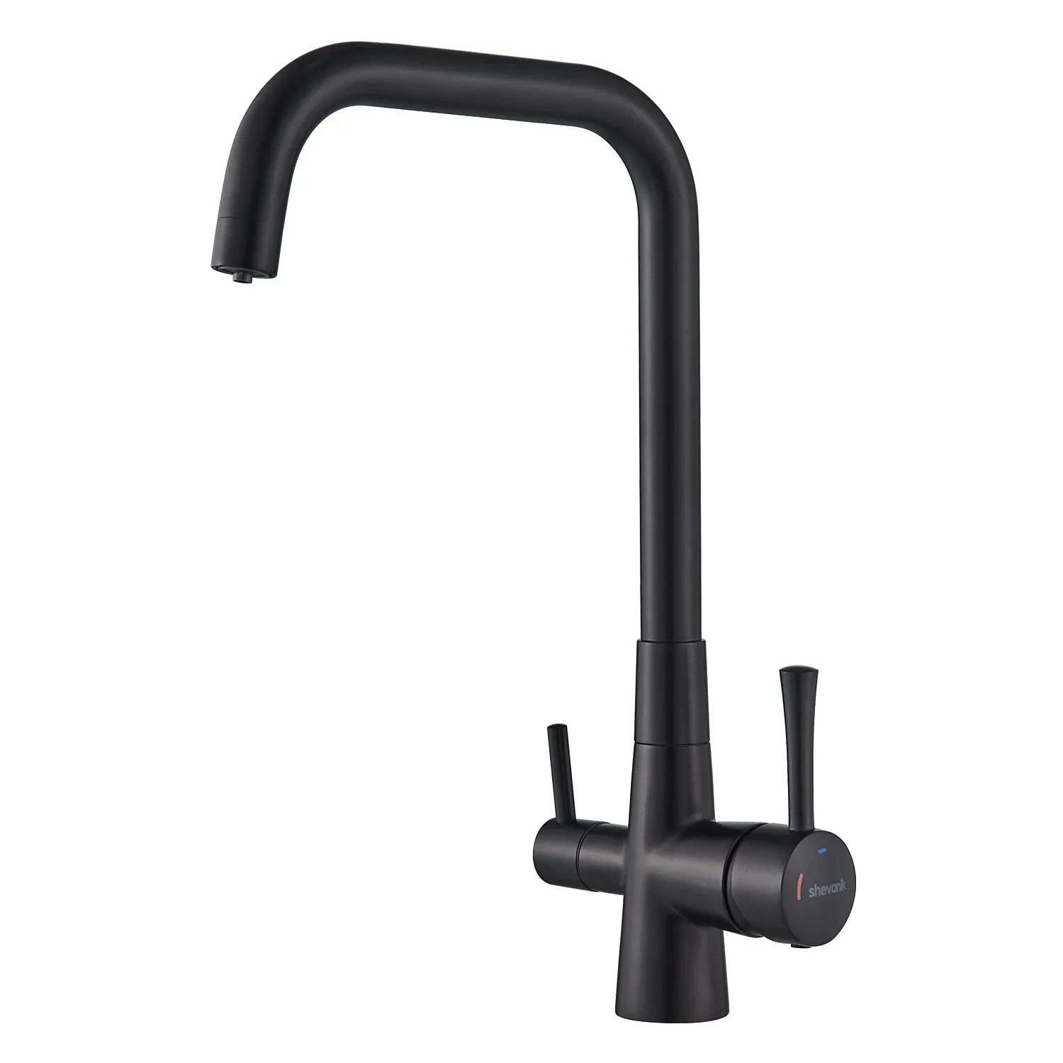 Смеситель для кухни с подключением фильтра Shevanik S528H, черный