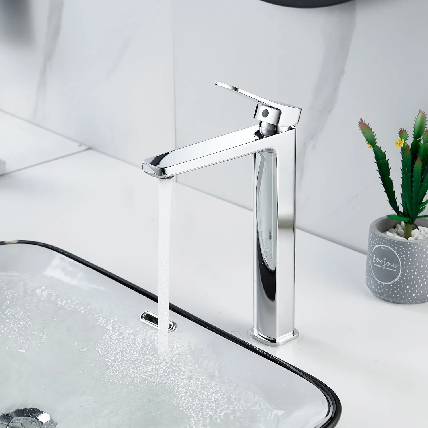 Смеситель для раковины высокий  Raffine F1199, хром