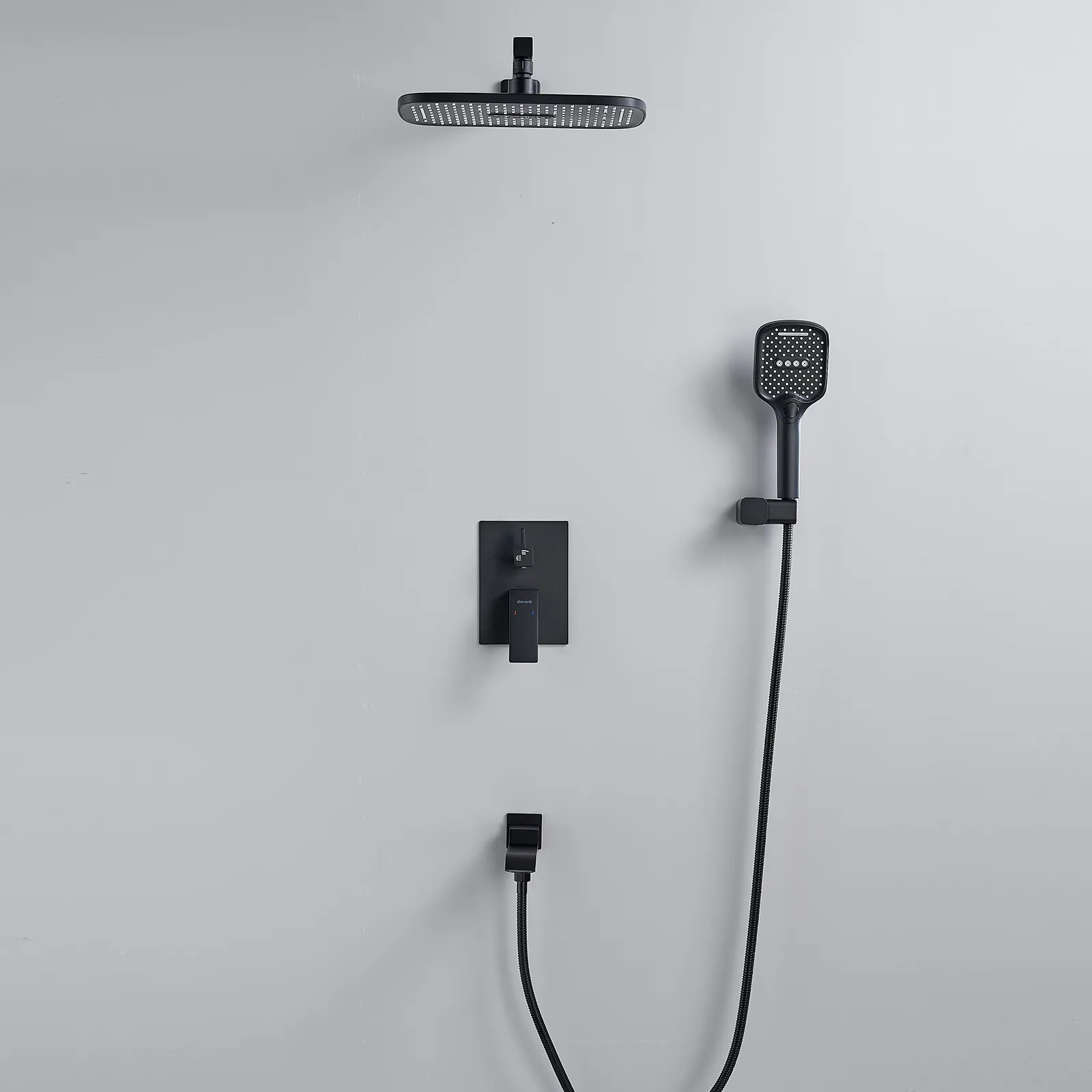 Душевая система встраиваемая Shevanik S4035H, черный